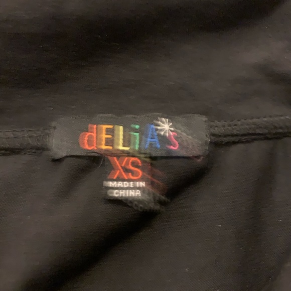 (SOLD) DeliA*s zip up black long sleeve - Picture 5 of 5